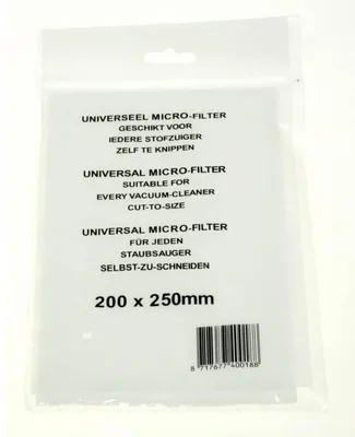 Immagine prodotto di Filtro aria universale ritagliabile per aspirapolvere scopa 250 x 200 25 x 20 mm