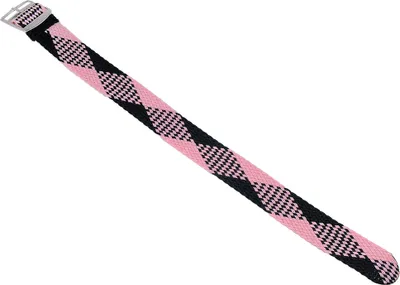 Produktbild von Minott | Perlon Uhrenarmband schwarz-rosa | geflochten Perlonband , Stegbreite:20mm, Schließe:Silbern
