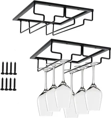 Produktbild von Hängende Glashalter Set 2teilig mit Schrauben für Bar