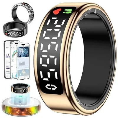 Zdjęcie produktu dla Pierścień inteligentny damski męski monitor aktywności IP68 fitness zegarek