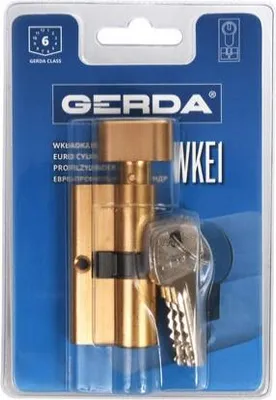 Produktbild von Profilzylinder Gerda E1 30g/40 Messing mit Drehknauf Blister