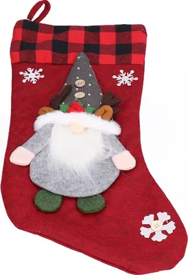 Imagen del producto de Calcetín navideño con decoración de muñeco sin rostro, ideal para el hogar, tiendas, fiestas, adornos de árbol de Navidad, bolsas de regalo y adornos colgantes