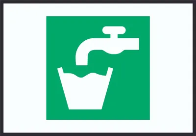 Produktbild von Trinkwasser Symbol A0 Rückseite selbstklebend Schild