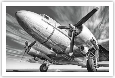 Produktbild von Poster - Poster ohne Rahmen - Flugzeug Retro Flugzeug - 91,5x61 cm - Wand Bild - Wanddeko - Wandbilder - Kunstposter - Wandposter - Bilder - Kunstdruck - Wanddekoration - Wandbild - P2XAA91x61-4952