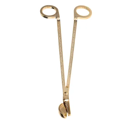 Obrázek produktu pro Půlkruhový nůž na knot s klipem ve tvaru srdce z pokovené nerezové oceli (zlatá)
