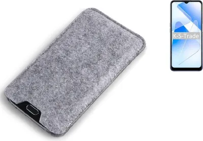 Produktbild von K-S-Trade Filz Handyhülle kompatibel mit Oppo A53s 5G Schutzhülle Filztasche Filz Tasche Case Sleeve Handy Hülle Filzhülle grau