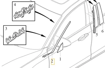 Produktbild von VOLVO S60 III V60 II linke Windschutzscheibenverkleidung OE