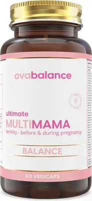 Produktbild von Ovabalance Ultimate Multi Mama - Frauensupplement - Vitamin- & Mineralstoff-Supplement - Fruchtbarkeitsförderndes Mittel - Veganes Supplement - 60 Kapseln