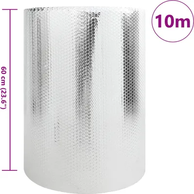 Obrázok produktu pre vidaXL Reflexná fólia na radiátory, strieborná, 10 x 0,6 m, polyetylén
