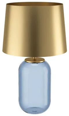 Image de Lampe de chevet élégante avec abat-jour doré