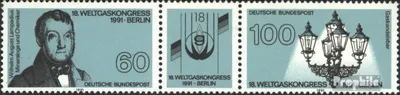 Produktbild von Briefmarken BRD (BR.Deutschland) 1991 Mi WZd10 (kompl.Ausg.) (1537-1538 als Dreierstreifen) postfrisch Weltgaskongreß