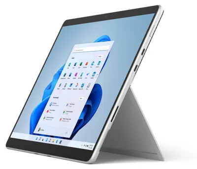 Produktbild von Microsoft Surface Pro 8, 33 cm (13"), 2880 x 1920 Pixel, 256 GB, 8 GB, Windows 11 Pro, Platin