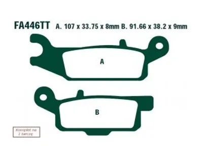 Produktbild von EBC Brakes Bremsbeläge Satz Bremsklötze FA446TT