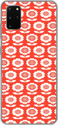 Produktbild von MuchoWow® Handyhülle Schutzhülle Hülle für Telefoonhoesje Samsung Galaxy S20 Plus Blumen - Muster - Rot Silikon Softcase Handy Hülle - Hartschale