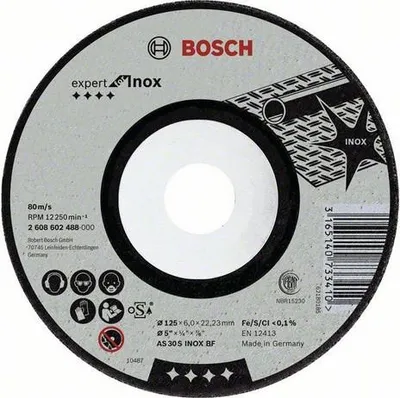 Image de Meule Expert Ø125X6.0Mm A30Sbf Inox Deporte - Bosch - 2608602488