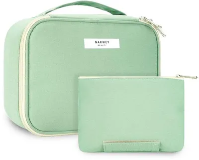 Immagine prodotto di Borsa da toilette verde menta scuro da viaggio per donna