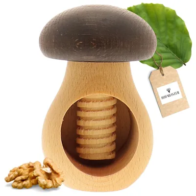 Produktbild von Nussknacker Pilz Nussknacker Walnussknacker - Mit Gewinde - Buche - Für alle harten Nüsse