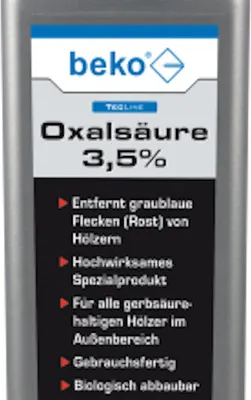 Produktbild von beko TecLine Oxalsäure 3,5% 1L Holzreiniger Holzentgrauer 299 26 1000