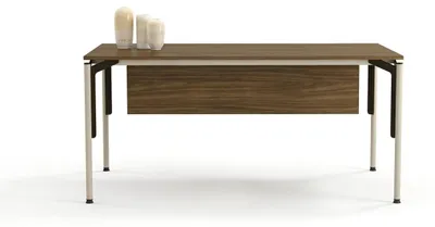 Immagine prodotto di Scrivania moderna, color marrone, in legno, per l'ufficio, arredamento