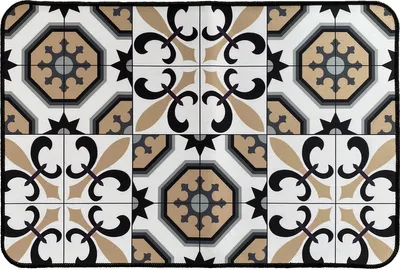 Produktbild von Fußmatte Schmutzfang Fußabtreter Aurelia LxB 60x40 cm Carmen Weiß Türmatte Polyester Abstrackt Bedruckt , 20232020
