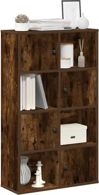 Zdjęcie produktu dla Maison Exclusive – regał na książki z dębu palonego 60 x 24 x 101,5 cm Materiał drewnopochodny