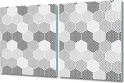 Produktbild von Glas Schneidebrett Herdabdeckplatten Schneideplatten - 2x 40x52 cm - weiß und schwarz