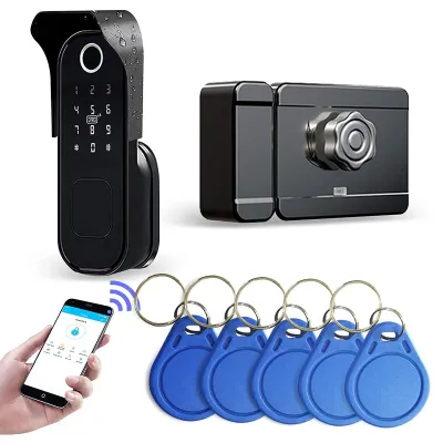 5-in-1 WLAN-Türschloss mit App, Fingerabdruck & Code