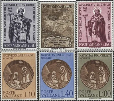 Produktbild von Briefmarken Vatikanstadt 1963 Mi 436-438,439-441 (kompl.Ausg.) gestempelt Sondermarken
