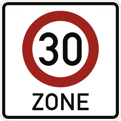 Produktbild von Verkehrsschild VZ274.1, Beginn einer Tempo 30-Zone, Alu, RA2, 840x840 mm