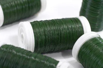 Blumendraht grün, 26 Gauge (0,46 mm), 45 m Spule