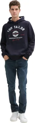 Produktbild von TOM TAILOR 1043292 - HOODIE WITH PRINT Herren Kapuzenpullover, Größe:XXL, Farbe:Sky Capitain Blue