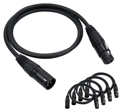 Image de Câble de signal DMX512, câble Canon, câble microphone, câble XLR, couleur noire