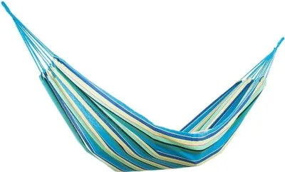 Produktbild von Schaukelndes Baumwoll-Faltnetz, grün-gelb-blau, 260x80cm