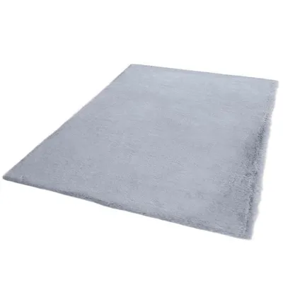 Produktbild von Fellteppich Kunstfell Teppich Imitat in L.Grey Dicht Flauschig Seidiger Glanz, Maße:160x230 cm
