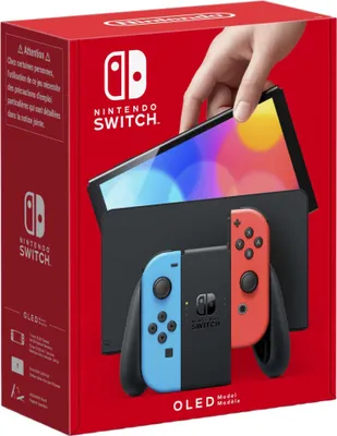 Obrázek produktu pro Nintendo 10007455 Nintendo Switch (OLED-Modell) Neon-Rot/Neon-Blau