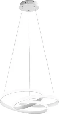 Zdjęcie produktu dla Diva lampa wisząca LED 39 W, ściemnialna, satynowo-białe aluminium, ciepłe światło 3000 K, splecione pierścienie Ø50 cm, nowoczesny design