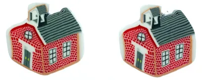 Produktbild von Haus Ohrstecker Miniblings Stecker Ohrringe Häuschen Ziegelhaus Backsteinhaus