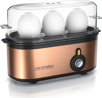 Produktbild von Arendo Eierkocher 3-fach, 210 W, Edelstahl, Härtegrad einstellbar, für 1-3 Eier, kupfer