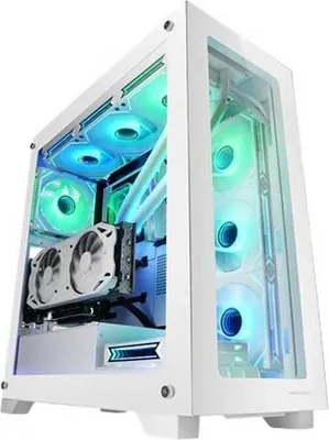 Image de Mars Gaming MC-XP, tour, PC, blanc, ATX, EATX, Micro ATX, Mini-ITX, 16,8 cm, 41,2 cm