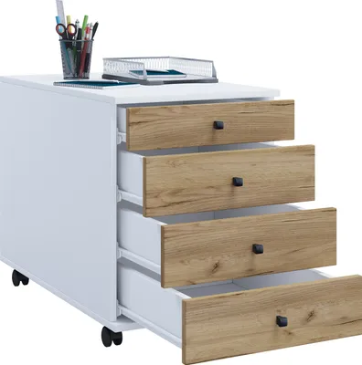 Produktbild von VCM Rollcontainer | Beistellcontainer mit Schubladen | Maße ca. H. 57 x B. 42 x T. 50 cm | Bürocontainer – Lona