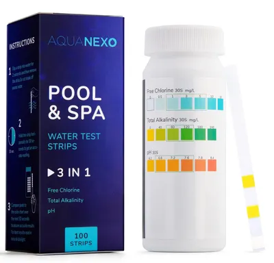Produktbild von Sonstiges Poolzubehör 100 Pool Teststreifen, Pool & Spa, 3-in-1, Poolzubehör, Pooltester für Planschbecken, Whirlpool, Poolwassertester, Pooltester, p
