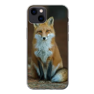Produktbild von MuchoWow® Handyhülle Schutzhülle Hülle für iPhone 13 Fuchs - Makro - Rot Silikon Softcase Handy Hülle - Karteninhaber