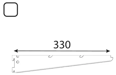 Produktbild von INTEGRI Weiss Wandhalterung 320mm Doppelreihe Garderobensystem Schwerlast Stahl