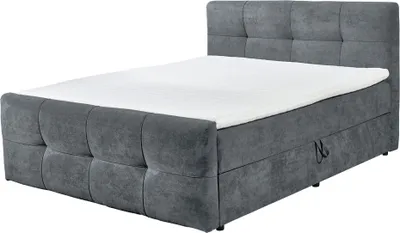 Produktbild von Polsterbett mit Bettkasten 180x200 cm WINDSOR-09, Hotelbett in anthrazit