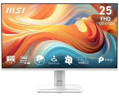 Obrázok produktu pre MSI Pro MP251W E14A, 62,2 cm (24.5"), 1920 x 1080 px, Full HD, LED, 4 ms, Biela