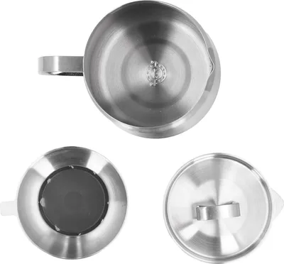 Obrázok produktu pre Odlučovač oleja z nehrdzavejúcej ocele 304, ergonomická rukoväť, veľká fľaša na odlučovanie oleja (2 litre)