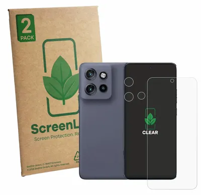 Produktbild von 2x ScreenLeaf Schutzfolie für Motorola Edge 50 Neo (Display+Kamera) Displayschutz Display Schutz Folie Klar Transparent