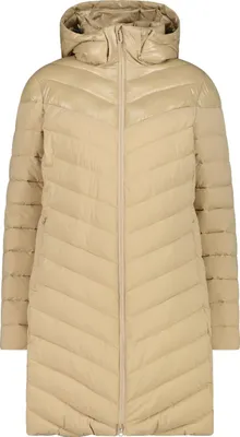 Imagen del producto de Abrigo de plumas impermeable para mujer, marca CMP, color beige, talla 40