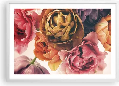 Produktbild von Gerahmtes Poster - Weißer Rahmen - Blumenstrauß Blumen Braut - 70x50 cm - Wand Bild - Wanddeko - Wandbilder - Kunstposter - Wandposter - Bilderrahmen - Bilder - Kunstdruck - P2WAA70x50-5025