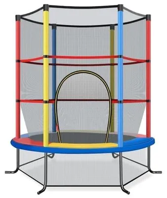 Image de Trampoline avec filet de sécurité et capacité de charge allant jusqu'à 135 kg